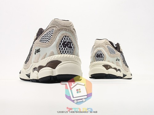 נעלי סניקרס ASICS בגוון קרם עם יחידת ג'ל חשופה בעקב 3