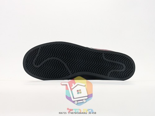 נעלי סניקרס adidas Superstar בורדו עם חרטום צדף שחור 6
