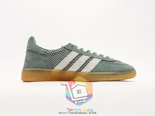 נעלי סניקרס adidas ירוקות בזמש ורשת עם סוליית גומי 9