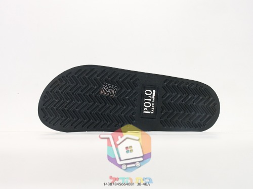 כפכפי סליידס POLO RALPH LAUREN עם לוגו רוכב הפולו על הרצועה 10