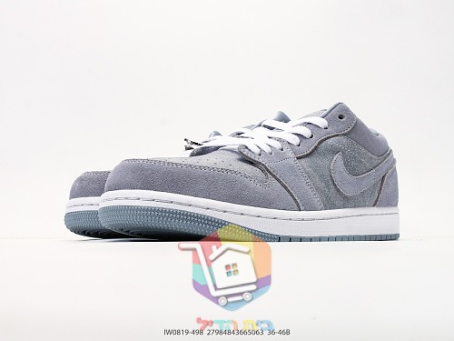 נעלי סניקרס Nike Air Jordan 1 Low אפורות מזמש 5