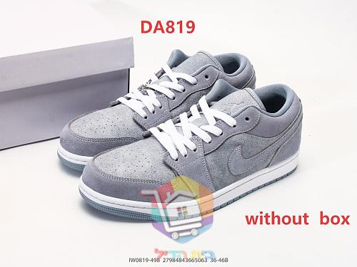 נעלי סניקרס Nike Air Jordan 1 Low אפורות מזמש 10