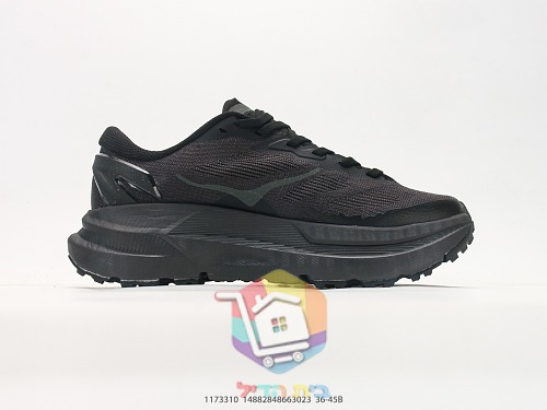 נעלי ריצת שטח HOKA Mafate X שחורות עם סוליית Vibram 9