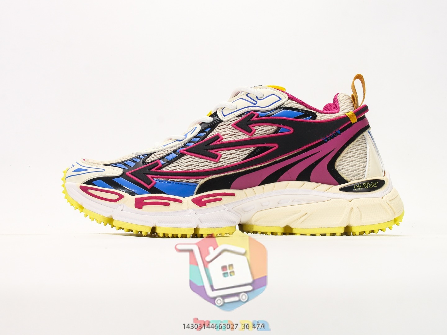נעלי ריצה Off-White בסוליה צהובה משוננת