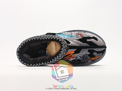 נעלי בית UGG עם רקמת נמר על בד קמופלאז' 7
