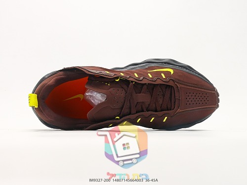 נעלי ספורט Nike חום שוקולד עם סווש ניאון 6