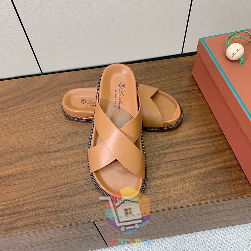 כפכפי עור Loro Piana Summer Walk ברצועות מוצלבות 23