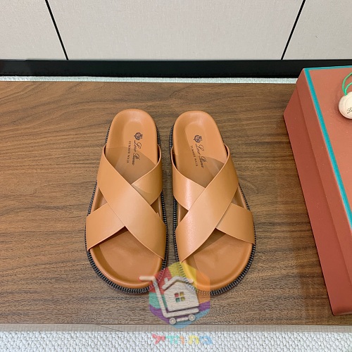 כפכפי עור Loro Piana Summer Walk ברצועות מוצלבות 27