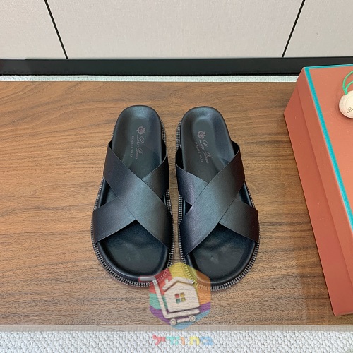 כפכפי עור Loro Piana Summer Walk ברצועות מוצלבות 35