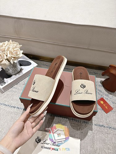 כפכפי פלטפורמה Loro Piana Summer Walk ברצועה רחבה 7