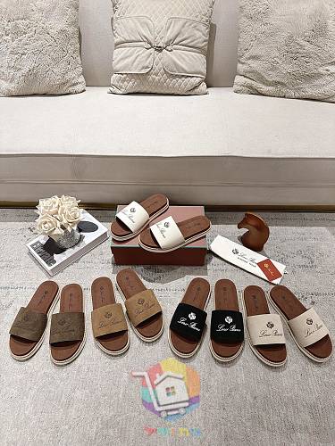 כפכפי פלטפורמה Loro Piana Summer Walk ברצועה רחבה 9