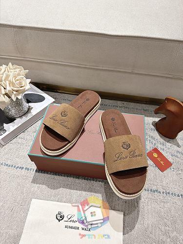 כפכפי פלטפורמה Loro Piana Summer Walk ברצועה רחבה 12