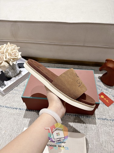 כפכפי פלטפורמה Loro Piana Summer Walk ברצועה רחבה 14