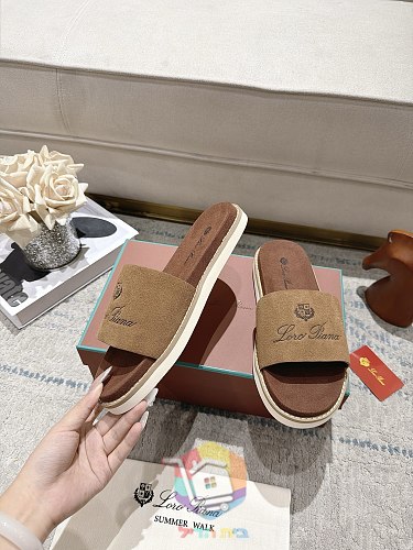 כפכפי פלטפורמה Loro Piana Summer Walk ברצועה רחבה 15