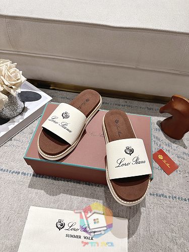 כפכפי פלטפורמה Loro Piana Summer Walk ברצועה רחבה 25