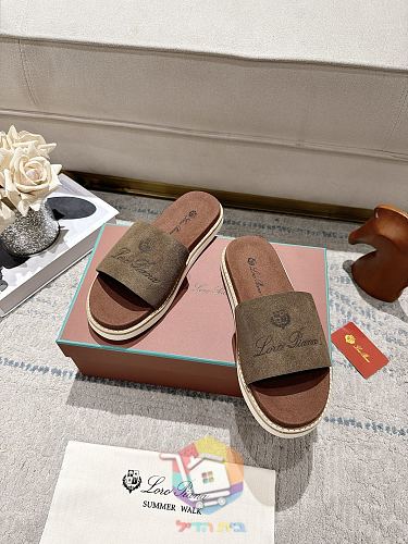 כפכפי פלטפורמה Loro Piana Summer Walk ברצועה רחבה 30
