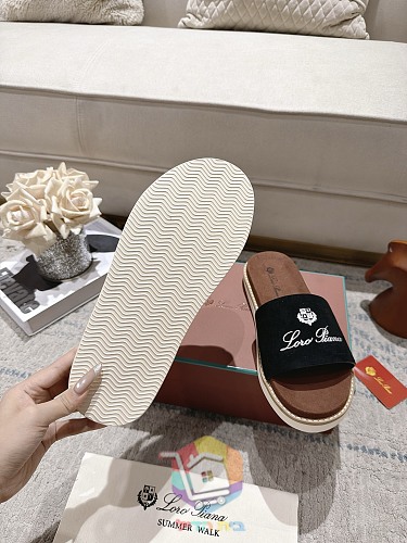 כפכפי פלטפורמה Loro Piana Summer Walk ברצועה רחבה 38