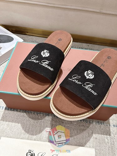 כפכפי פלטפורמה Loro Piana Summer Walk ברצועה רחבה 39