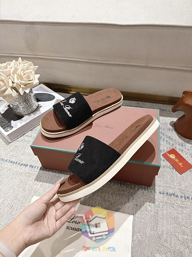 כפכפי פלטפורמה Loro Piana Summer Walk ברצועה רחבה 40