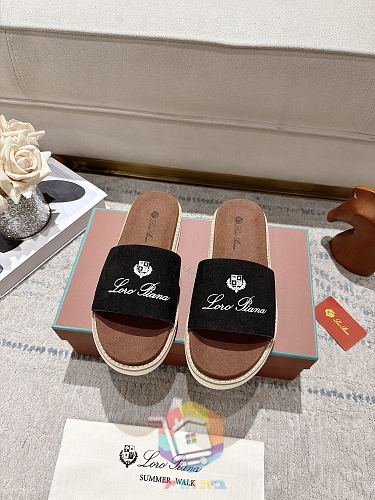 כפכפי פלטפורמה Loro Piana Summer Walk ברצועה רחבה 41
