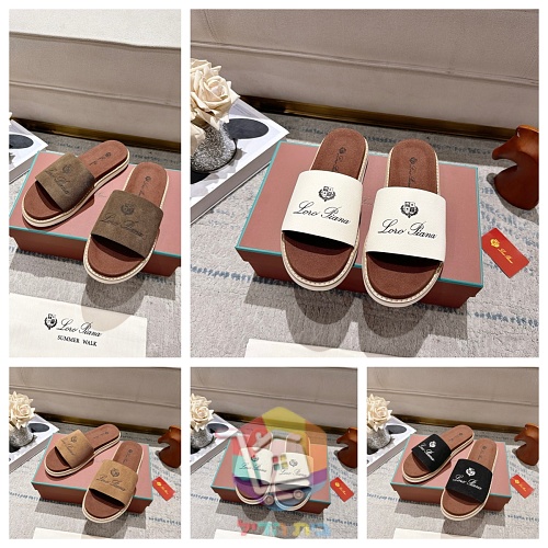 כפכפי פלטפורמה Loro Piana Summer Walk ברצועה רחבה 46