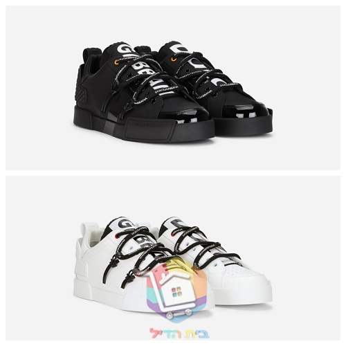 נעלי סניקרס DOLCE & GABBANA עם שרוכי לוגו 11
