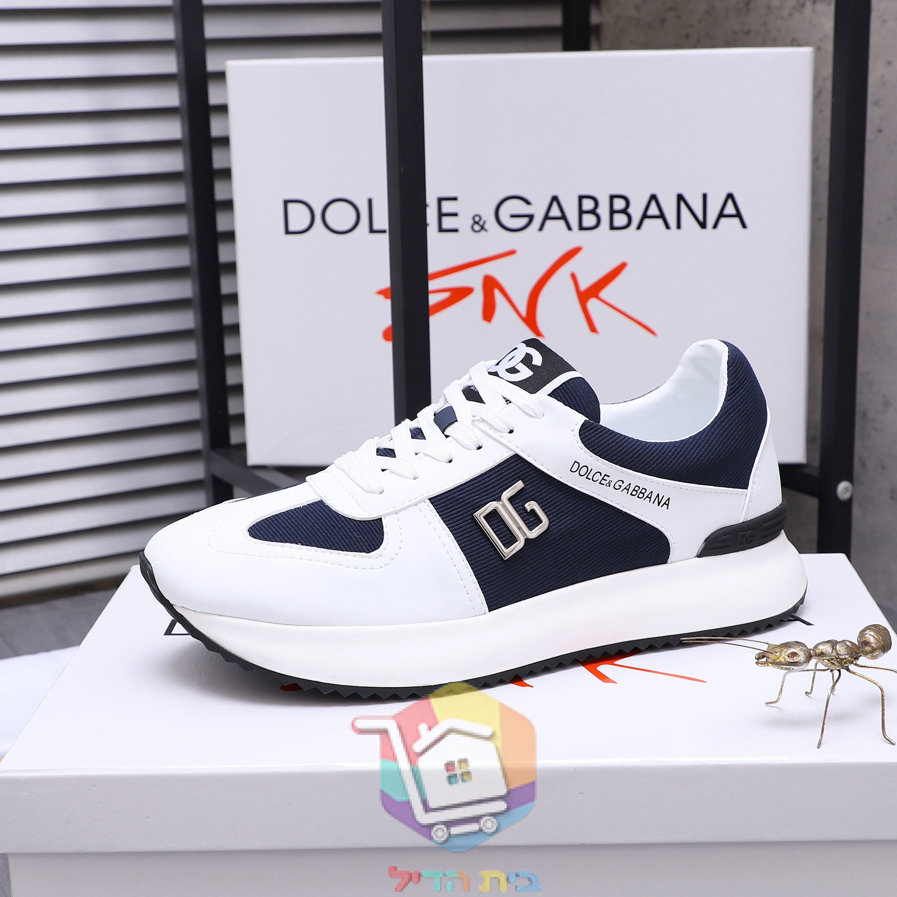 נעלי סניקרס DOLCE&GABBANA עם לוגו DG מתכתי בצד