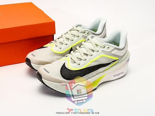 נעלי ריצה NIKE ZoomX לבן עם הדגשי ניאון צהוב 8