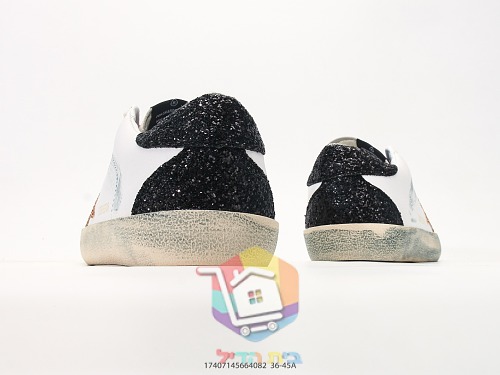 נעלי סניקרס Golden Goose Super-Star עם כוכב גליטר זהב 3