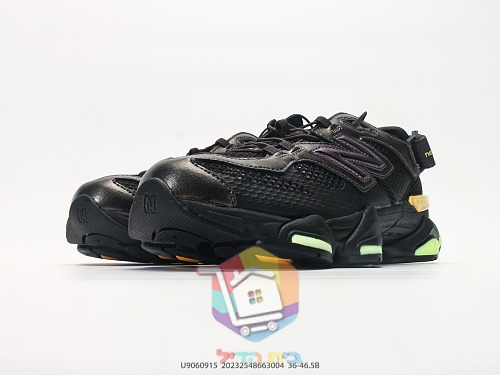 נעלי סניקרס New Balance 9060 שחור עם לוגו סגול 5