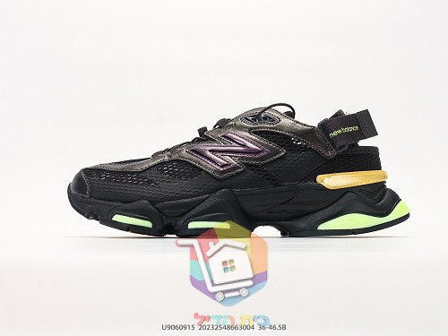 נעלי סניקרס New Balance 9060 שחור עם לוגו סגול 9