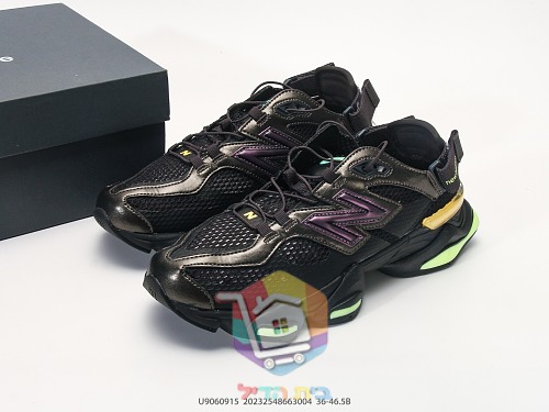 נעלי סניקרס New Balance 9060 שחור עם לוגו סגול 10