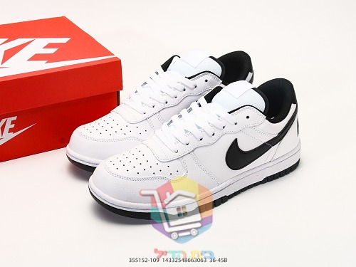 נעלי סניקרס Nike Dunk Low לבן שחור ו-Air Force 1 עם פרחים 2