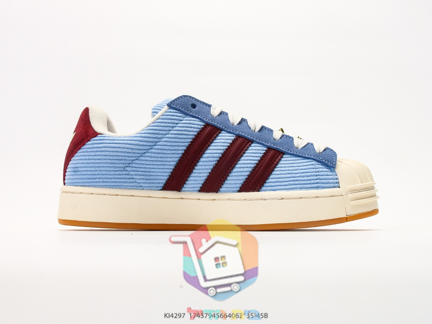 נעלי סניקרס adidas Superstar מקורדרוי תכלת בורדו