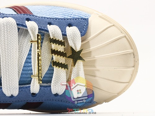 נעלי סניקרס adidas Superstar מקורדרוי תכלת בורדו 2
