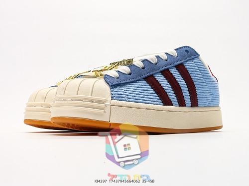 נעלי סניקרס adidas Superstar מקורדרוי תכלת בורדו 5