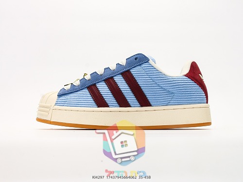 נעלי סניקרס adidas Superstar מקורדרוי תכלת בורדו 9