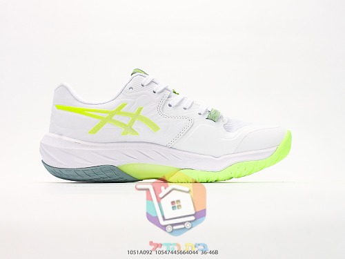 נעלי טניס ASICS לבנות עם הדגשי ניאון 9