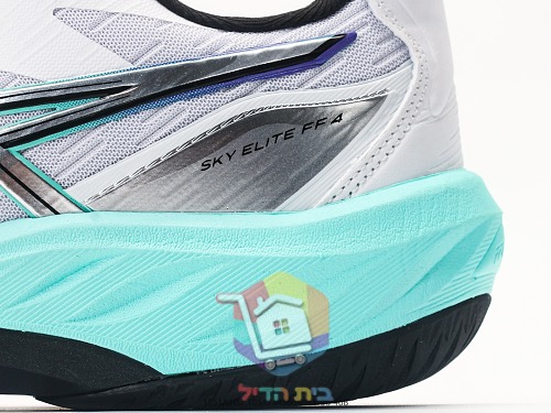 נעלי טניס ASICS לבנות עם הדגשי ניאון 15