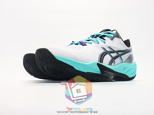 נעלי טניס ASICS לבנות עם הדגשי ניאון 17