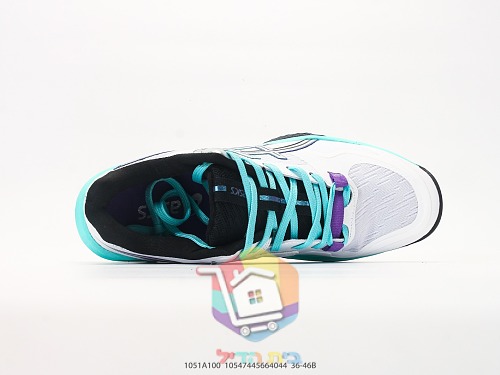 נעלי טניס ASICS לבנות עם הדגשי ניאון 19