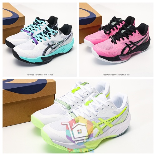 נעלי טניס ASICS לבנות עם הדגשי ניאון 31