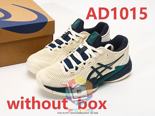נעלי טניס ASICS בגוון קרם וכחול כהה 11