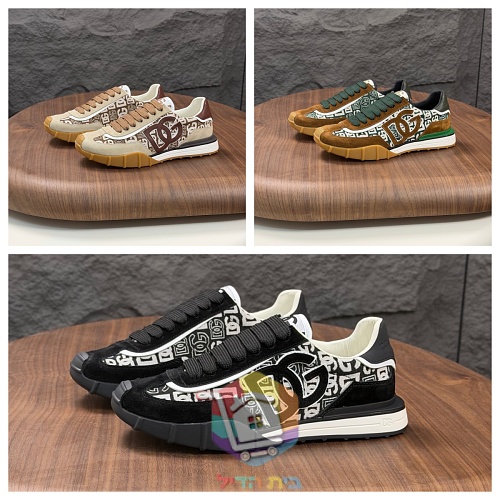 נעלי סניקרס Dolce & Gabbana עם לוגו DG מעור בצד 25