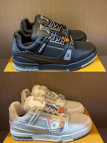 נעלי LV Trainer של Louis Vuitton שחור וקרם 10