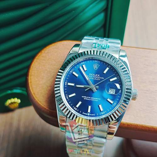 שעון Rolex Datejust בחוגה כחולה, 41 מ"מ 5