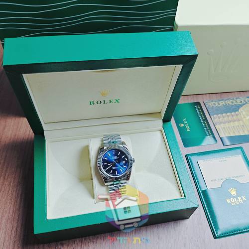 שעון Rolex Datejust בחוגה כחולה, 41 מ"מ 8