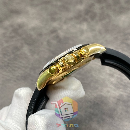 שעון Rolex Daytona בגוון זהב על רצועת גומי, 40 מ"מ 5