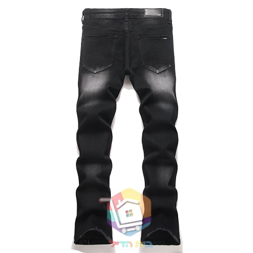 ג'ינס AMIRI עם הדפס כרובים ורקמה אדומה 15