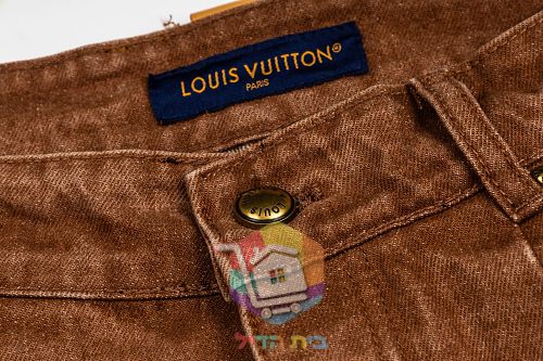 מכנסי ג'ינס קצרים Louis Vuitton חומים 3